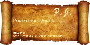 Pudleiner Judit névjegykártya